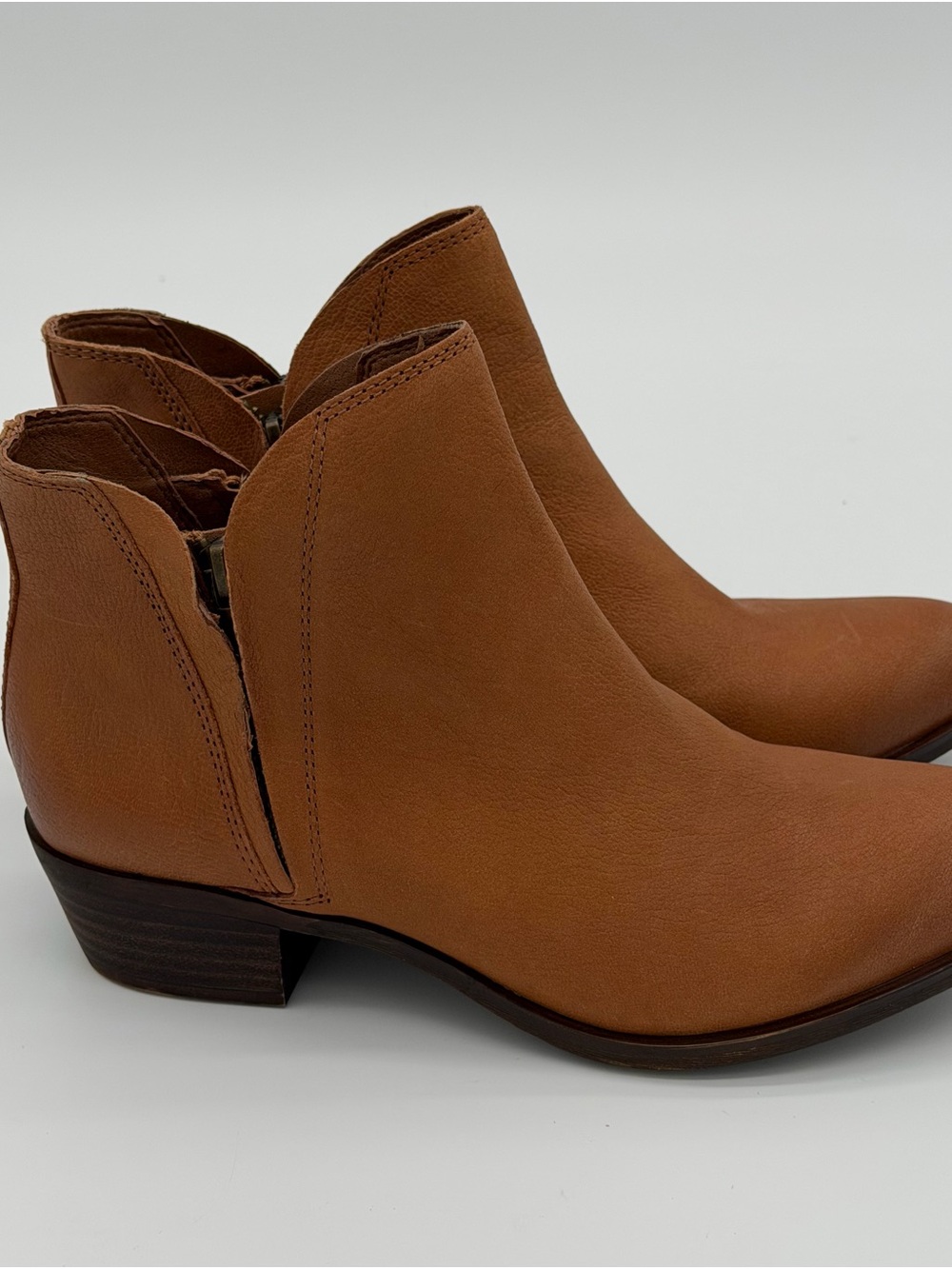 Lucky Brand Women's Cognac Cutout Ankle Booties